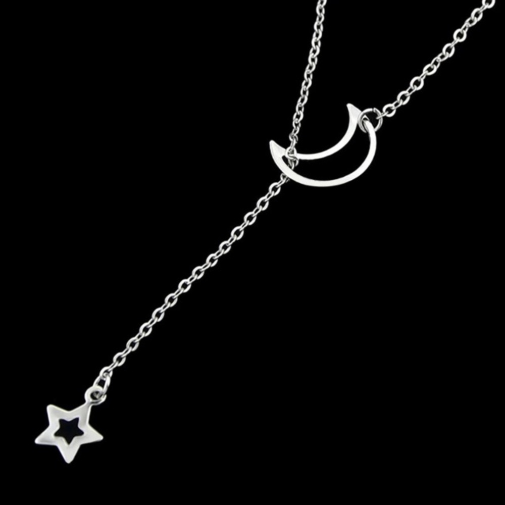 NEW!💎💙💎STAR⭐️MOON🌙LAYER GALAXY NECKLACE LIGHT! - Picture 7 of 8